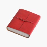 LEATHER TRAVELBOOK RED